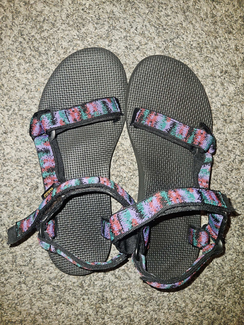 Teva Black Sandals with Multicolor Straps